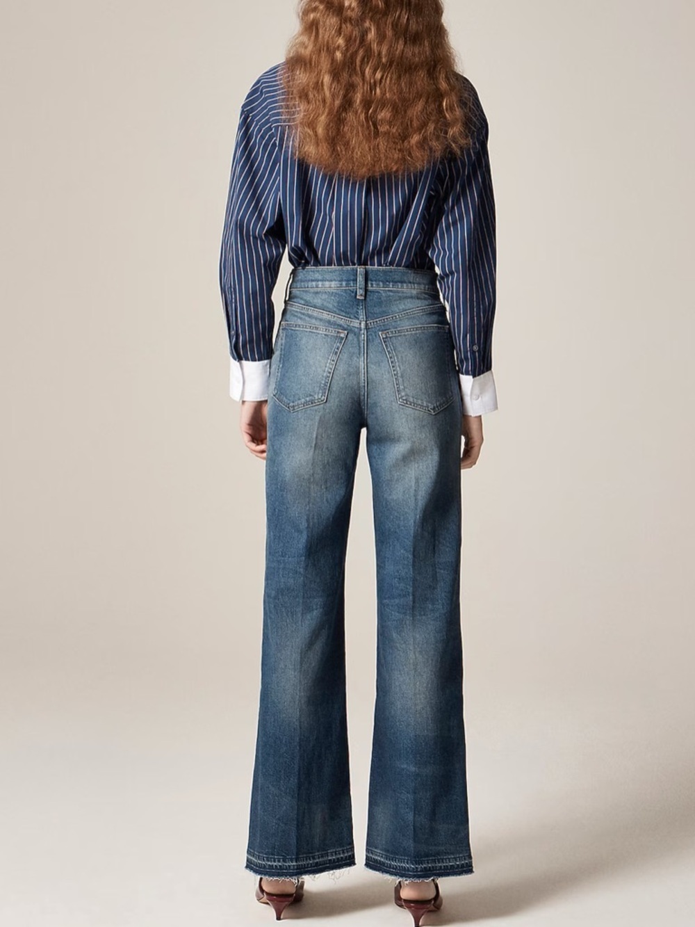 NWT J. Crew High-Rise Wide-Leg Jeans in Medium Blue Denim Size 26 never worn - Picture 6 of 11